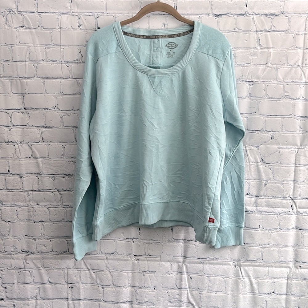 Dickies light‎ blue crewneck, pullover sweatshirt, women’s size XL